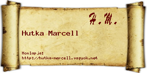 Hutka Marcell névjegykártya